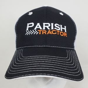 Parish Tractor Trucker Hat Adult Adjustable Strap Mesh Back Baseball Cap.Black